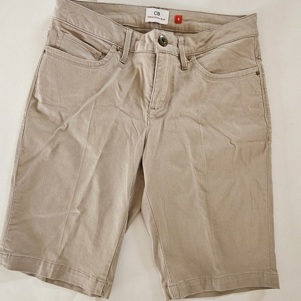 Christopher Blue khaki colored shorts size 4 - these are an excellent condition,